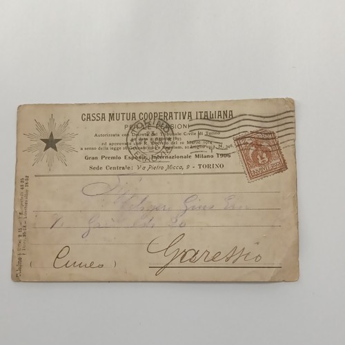 Lettera cartolina cassa mutua - lettera,