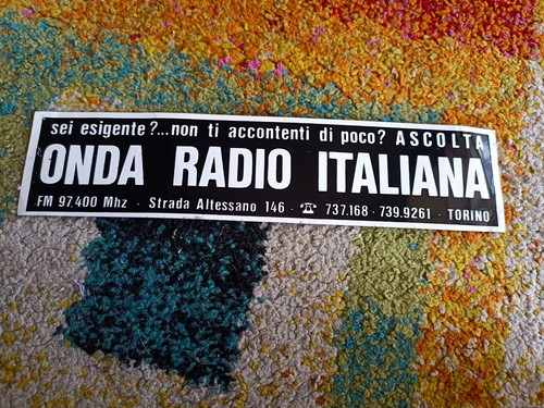 Vecchio adesivo onda radio - vecchio,