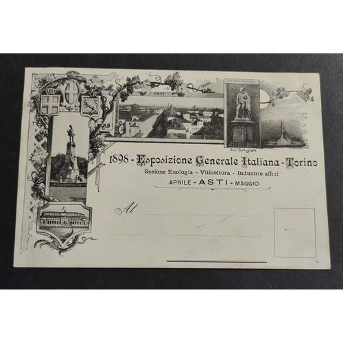 Cartolina 1898 esposizione - cartolina,