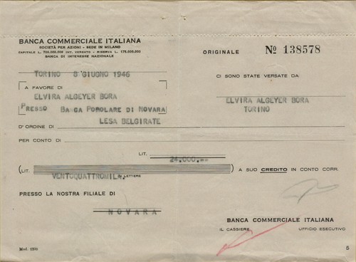 Antico documento banca - antico,
