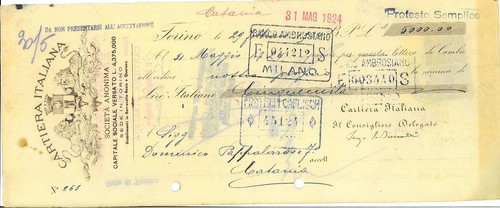 Cambiale int cartiera - int.,