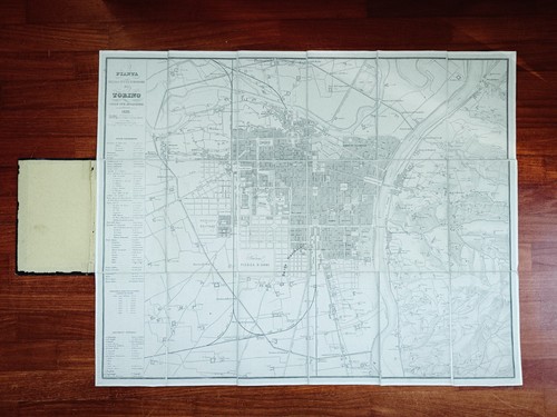 Antica mappa torino - torino, maggi