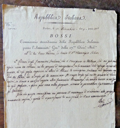 1801 lettera ufficiale - –,