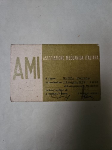 Tessera associazione meccanica - tessera,