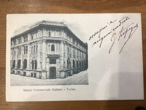 Cartolina torino banca - torino,