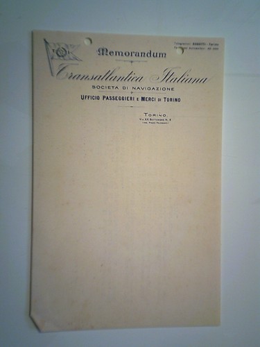 Lettera transatlantica - lettera, "transatlantica