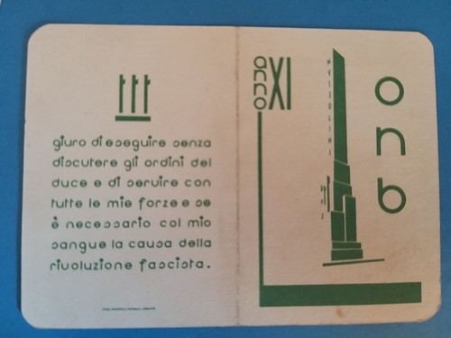 Tessera opera balilla anno - tessera,