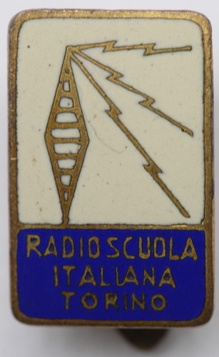 Spilla radio scuola - spilla, italiana