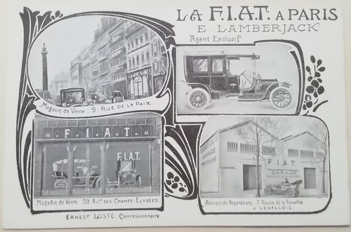 Cartolina pubblicitaria fiat - cartolina,
